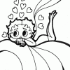 Betty Boop Laying coloring page