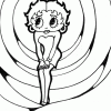 Betty Boop hands on knees coloring page