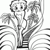 Betty Boop on stairs coloring page