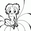 Betty Boop Sitting coloring page