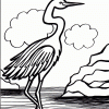 Blue crane coloring page