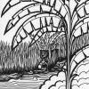 Rainforest tiger coloring page