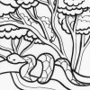 Rainforest snake coloring page