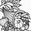 Thanksgiving Cornucopia coloring page