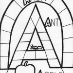 alphabet A coloring page alphabet A coloring page