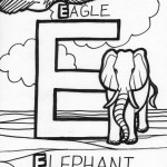 alphabet e coloring page alphabet e coloring page