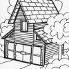 House barn coloring page House barn coloring page