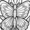 single butterfly coloring page