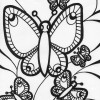 swirly butterfly coloring page