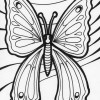 big butterfly coloring page
