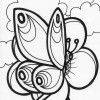 butterfly flower landing coloring page