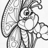 butterfly eating coloring page