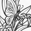 butterfly and lillies coloring page