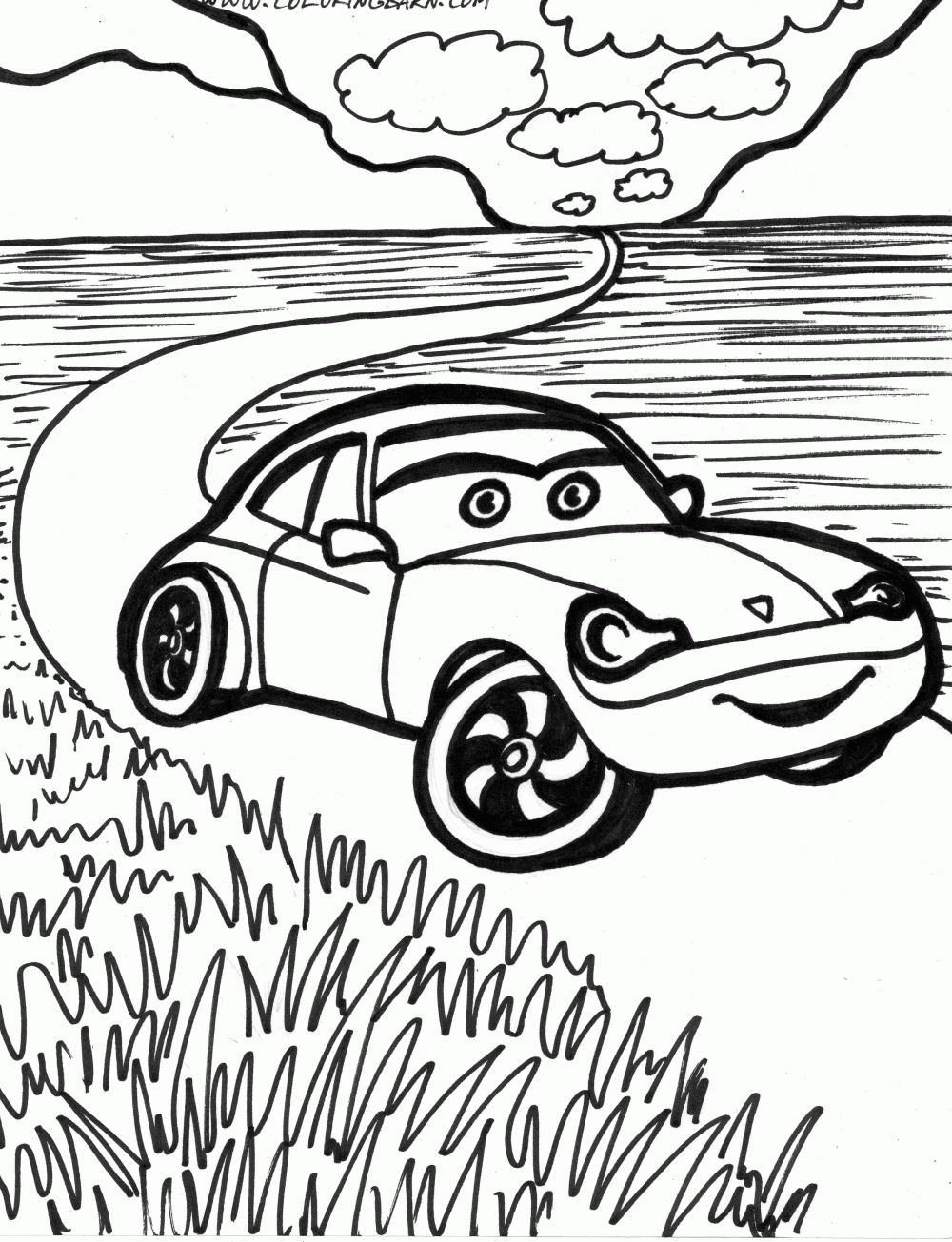 sports car coloring page