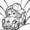 car with hat coloring page car with hat coloring page