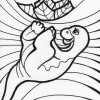 playing dinosaur coloring page