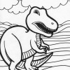 scary dinosaur coloring page
