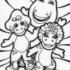 happy dinosaurs coloring page