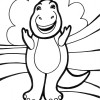 smiling dinosaur coloring page