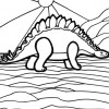 dinosaur sunrise coloring page