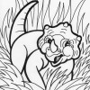 dinosaur in grass coloring page