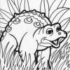 friendly dinosaur coloring page