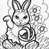 happy easter bunny coloring page