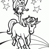 unicorn and fairy coloring page