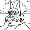 day dreaming fairy coloring page