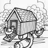 chicken coop coloring page chicken coop coloring page