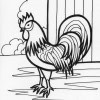 farm rooster coloring page farm rooster coloring page