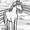 farm horse coloring page farm horse coloring page