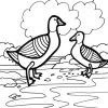 farm geese coloring page farm geese coloring page