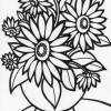 flower arrangement coloring page