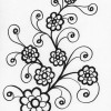 swirly flowers coloring page