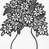vase of flowers coloring page