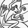 frog on leaf coloring page frog on leaf coloring page