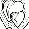 double heart coloring page double heart coloring page