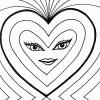face heart coloring page face heart coloring page