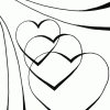 triple hearts coloring page triple hearts coloring page