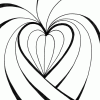 single heart coloring page single heart coloring page