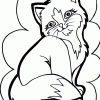 persian kitten coloring page