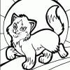 prancing kittten coloring page