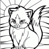 sweet kittten coloring page