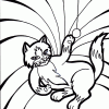 playful kitten coloring page