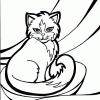 pretty kitten coloring page