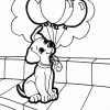 puppies with balloons coloring page puppies with balloons coloring page