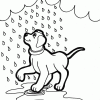 puppies in rain coloring page puppies in rain coloring page