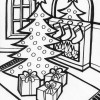 christmas scene coloring page