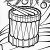 christmas drum coloring page